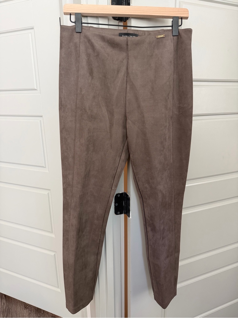 Ivanka Trump Taupe Faux Suede Pants
